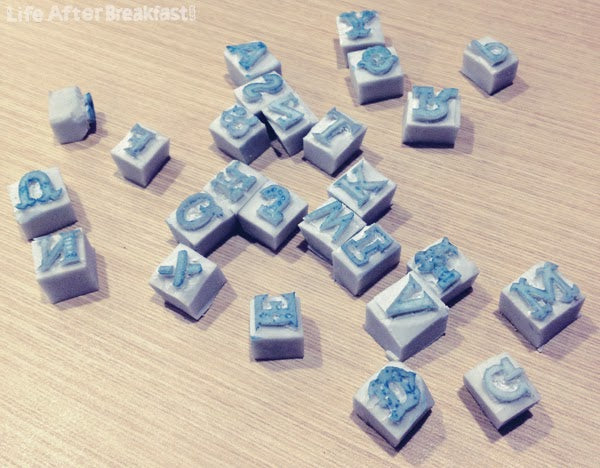 Hand-carved Alphabet Stamps