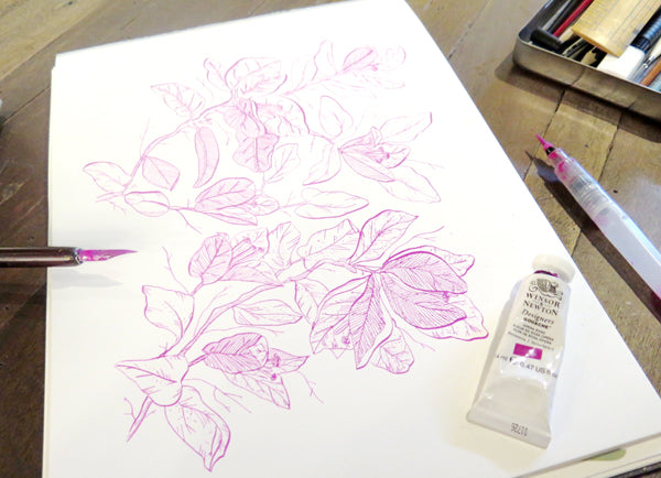 Gouache and Calligraphy