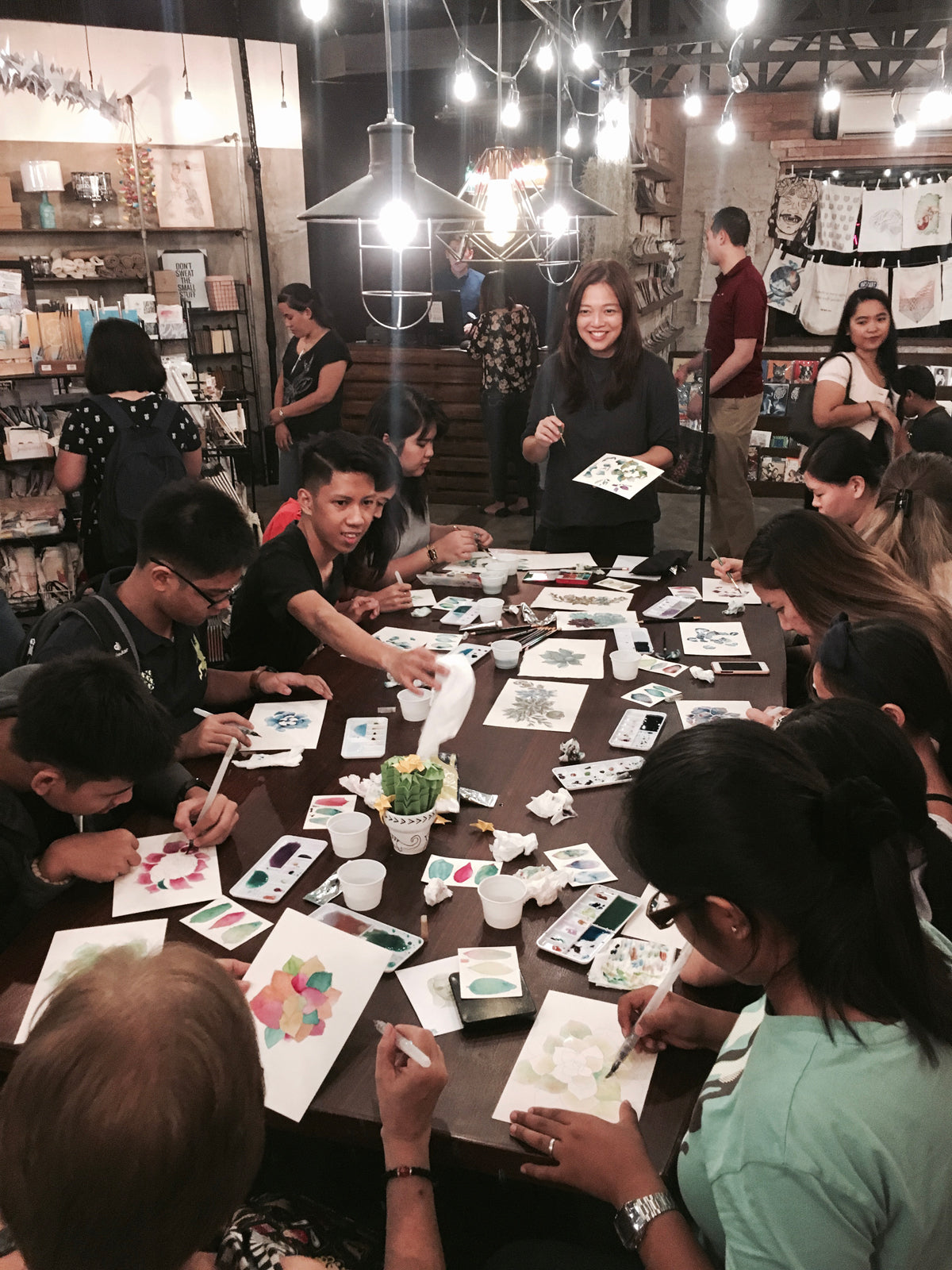 Watercolored Succulents Workshop at CommonRoom ATC