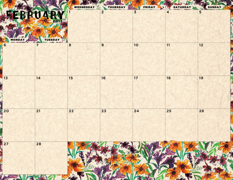February 2017 Printable Calendar