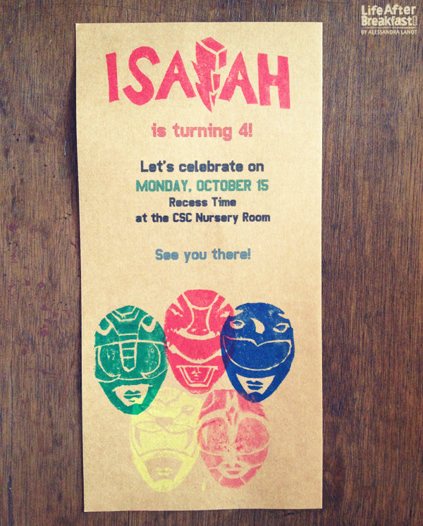 Stamped: Isaiah's Power Rangers Birthday