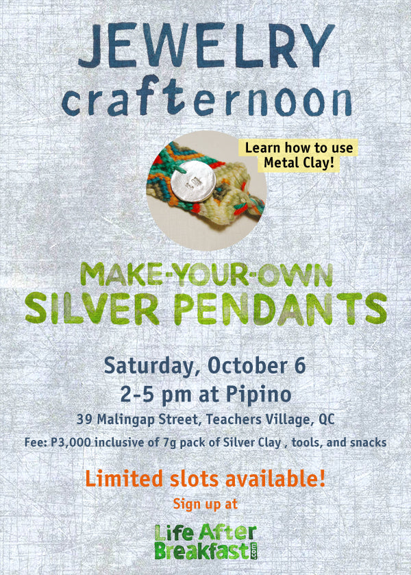 DIY Silver Pendants at the Jewelry Crafternoon on Oct6
