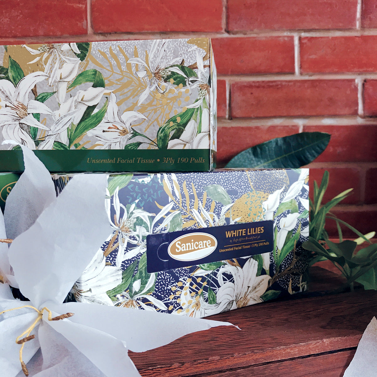 The Sanicare x LifeAfterBreakfast Tissue Box