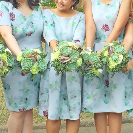 Watercolored Succulents for Pao & Tin's Wedding