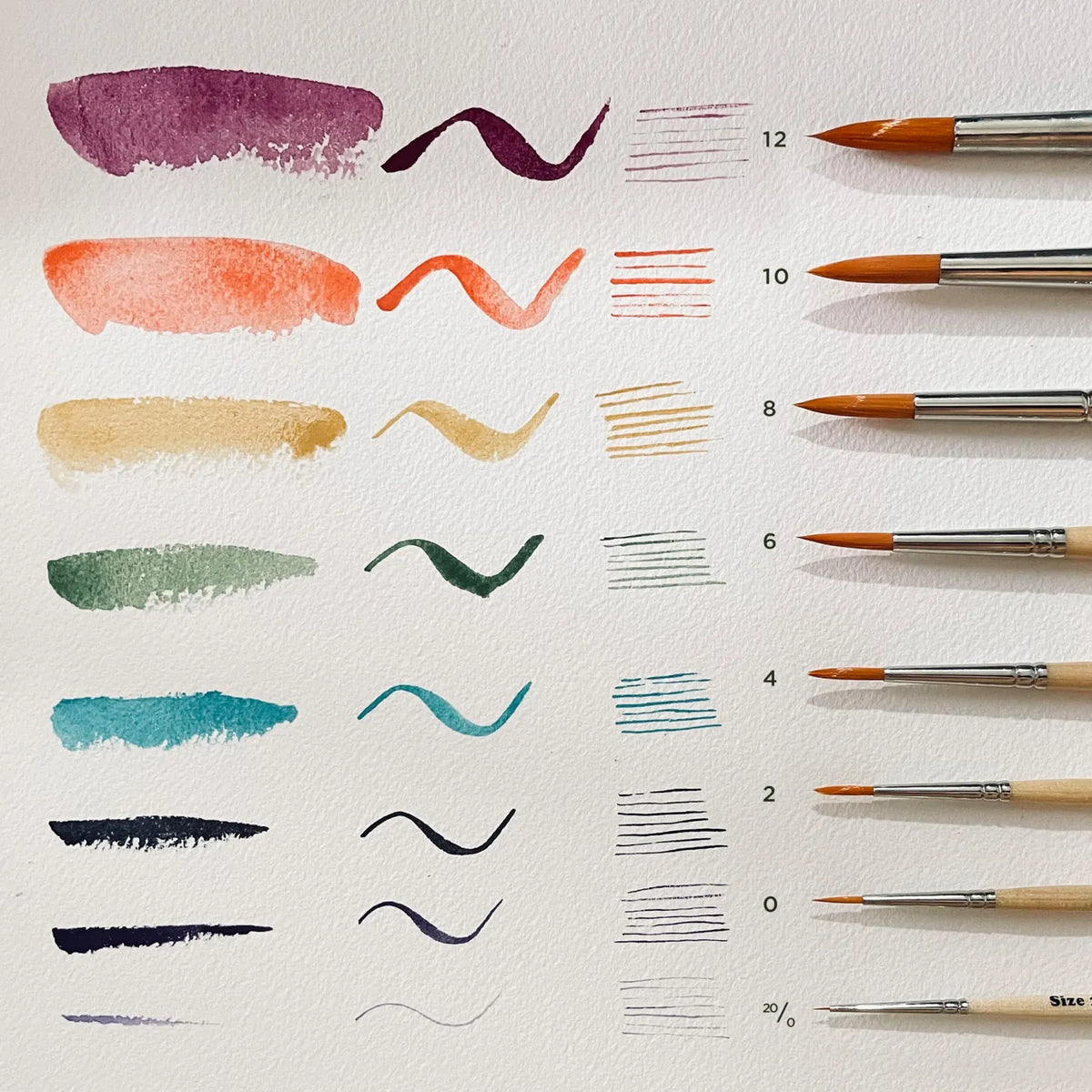Wooden Watercolor Brushes