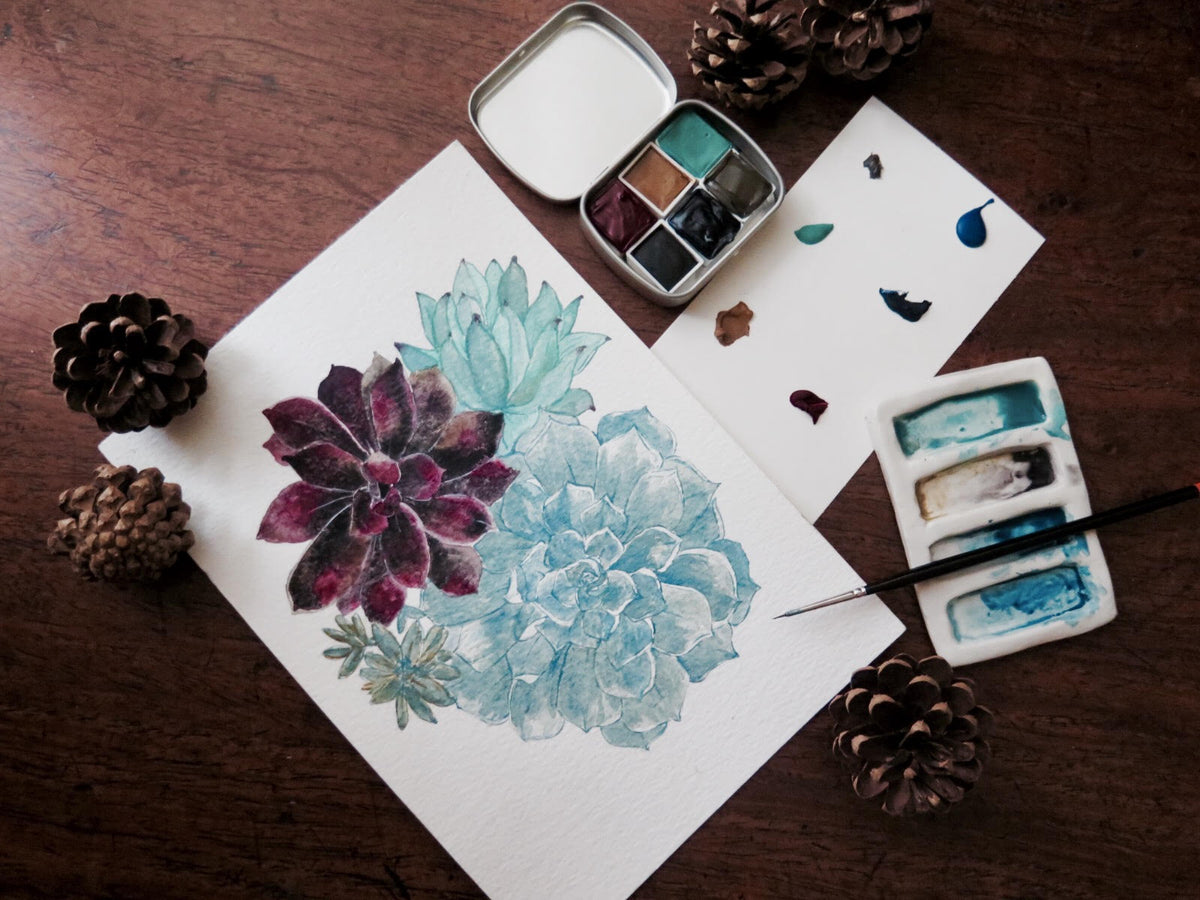 Watercolored Succulents Workshop at The Baguio Craft Fair
