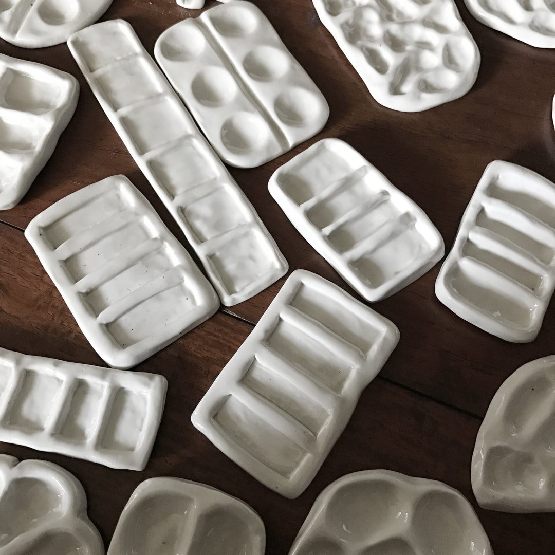 Handmade Ceramic Paint Palettes