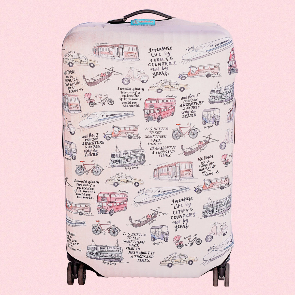 Wanderskye Luggage Cover: In Transit
