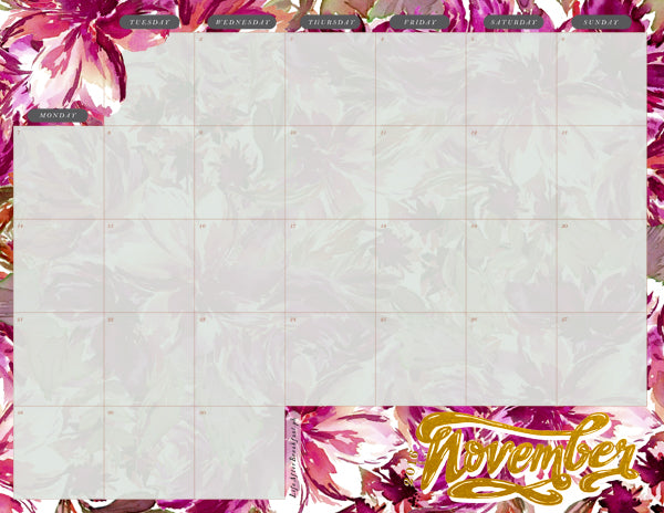 November 2016 Printable Calendar
