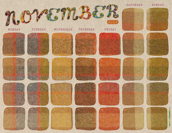 The November Calendar + When Things Fall Into Place