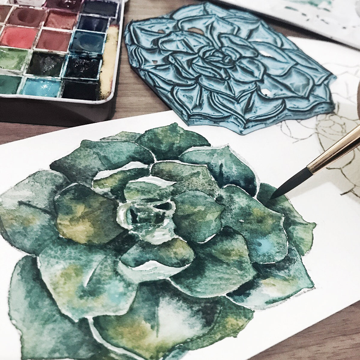 Painting Guide: Succulents