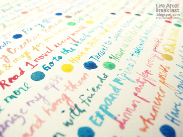 My List of Creative Goals for 2012