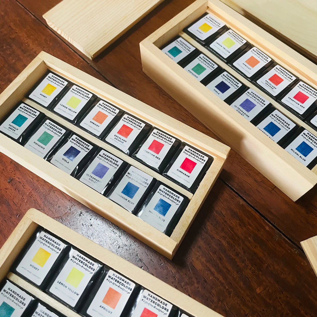 Handmade Watercolor Box - 12 colors