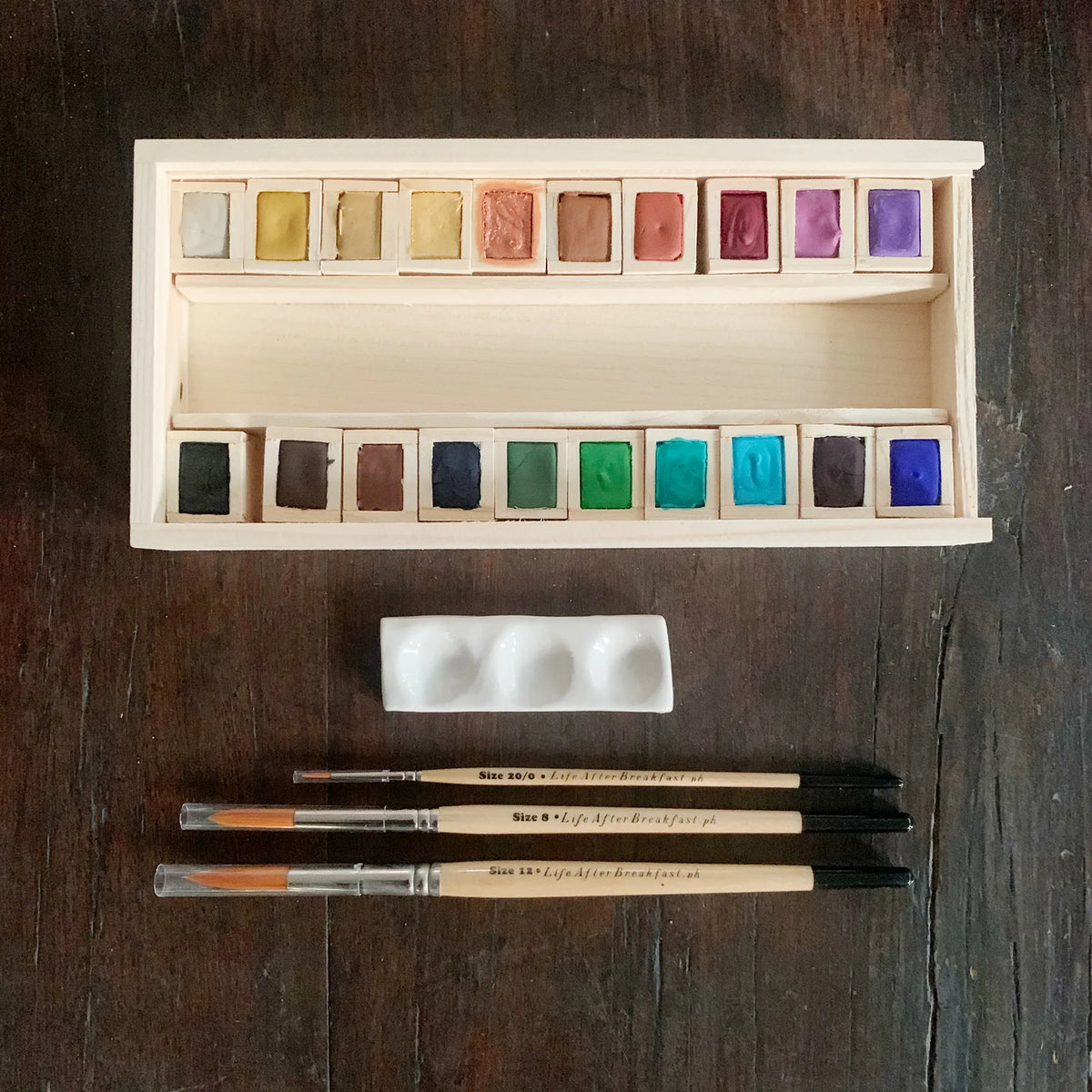 Handmade Watercolor Box - 20 Colors