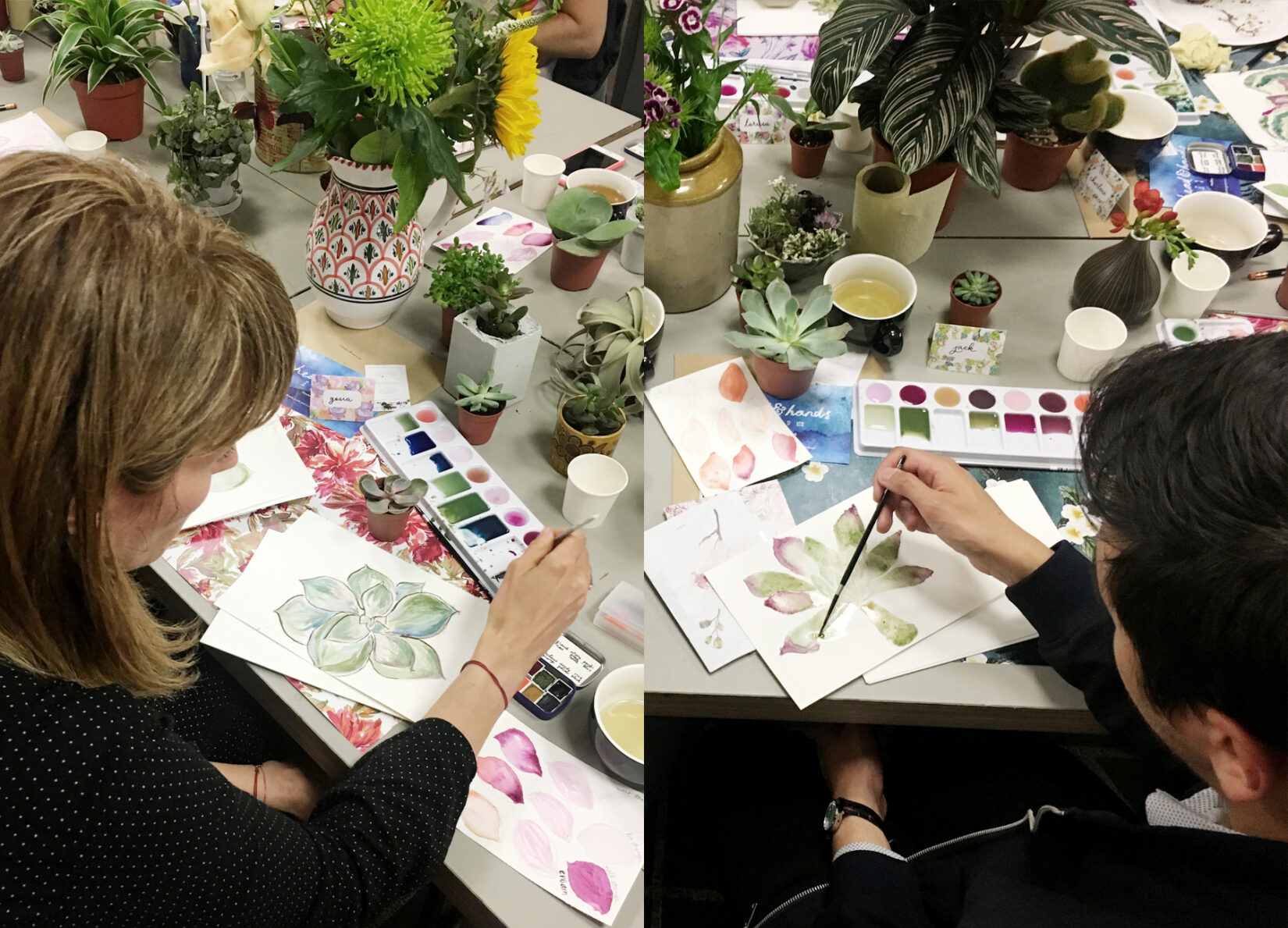 Botanical Watercolour Workshop in London - Life After Breakfast
