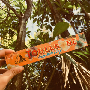 TOBLERONE Tropical floral pattern for Toblerone's special edition sleeve for Mother's Day. 2018.